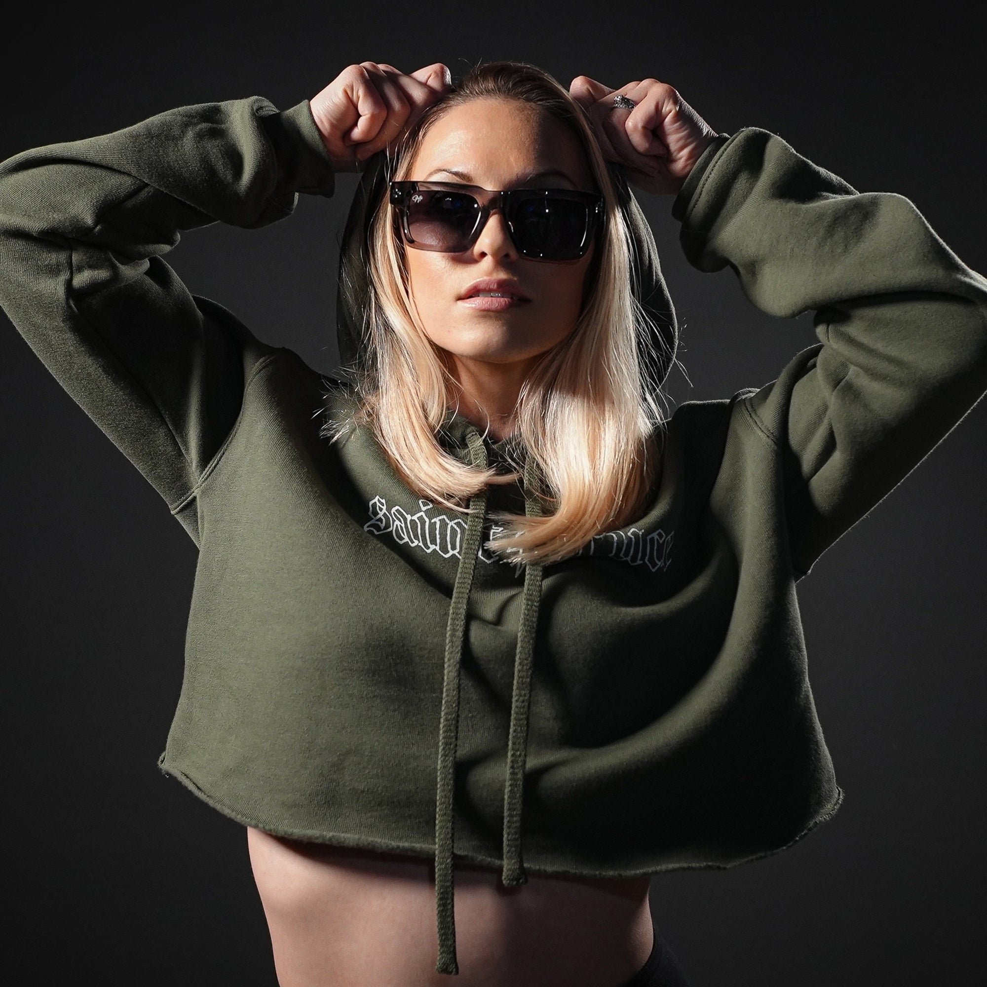Saint Cruce Crop Hoodie