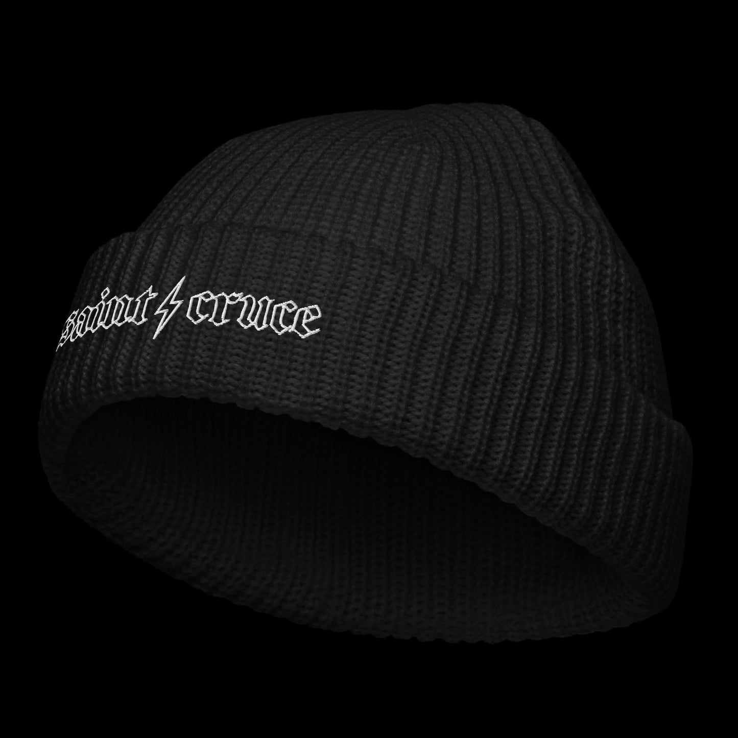 Urban Classics Dogger Fisherman Beanie - Ribbed Knit Winter Hat, One Size Black