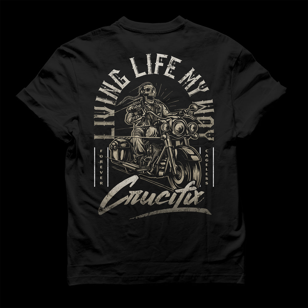 
                      
                        Livin Life Tee by CRUCIFIX
                      
                    