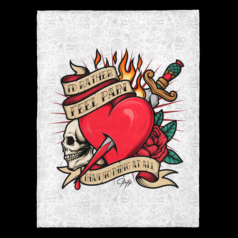 Dead Heart Throw Blanket by CRUCIFIX