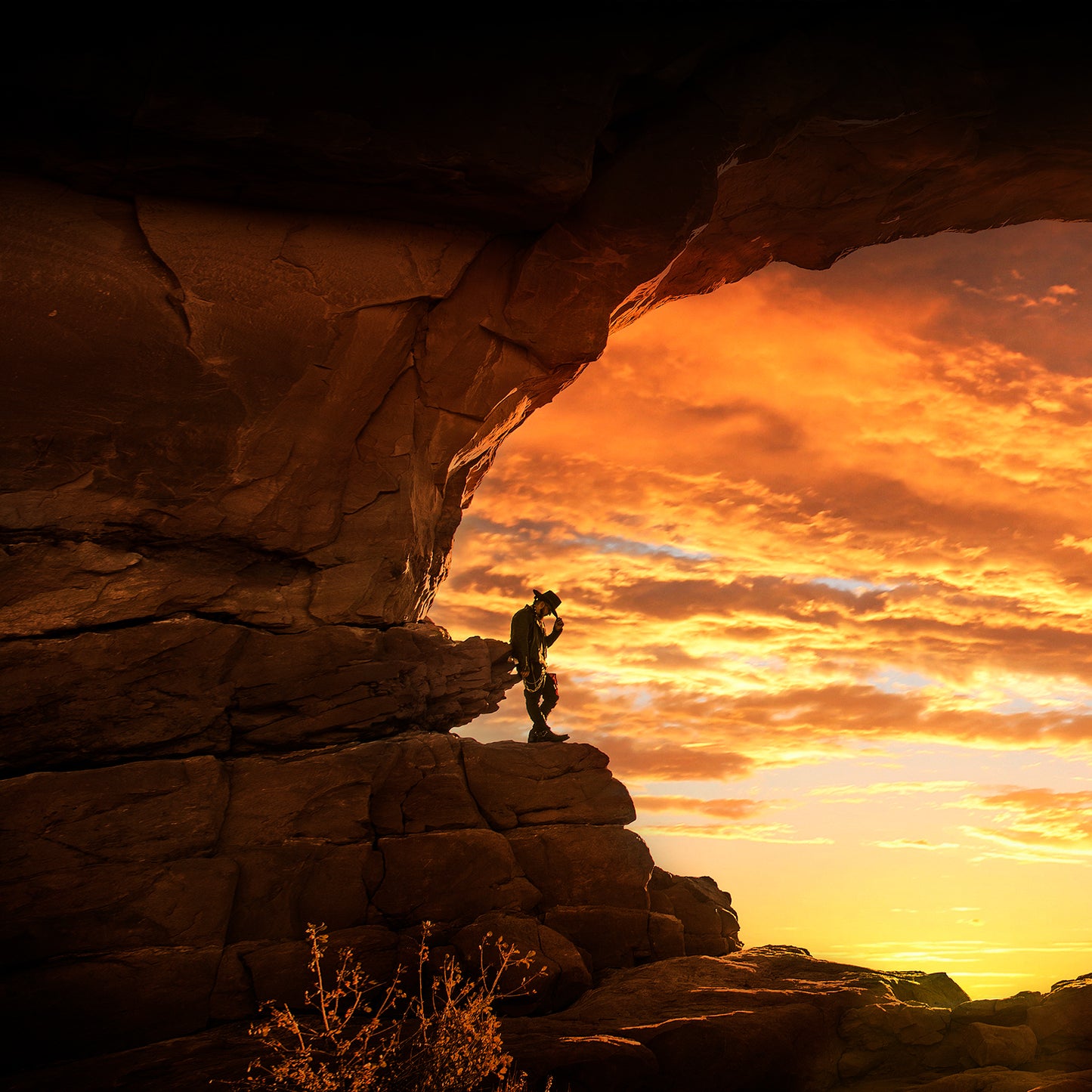 Singer Crucifix at Sunset in Arches National Park Utah